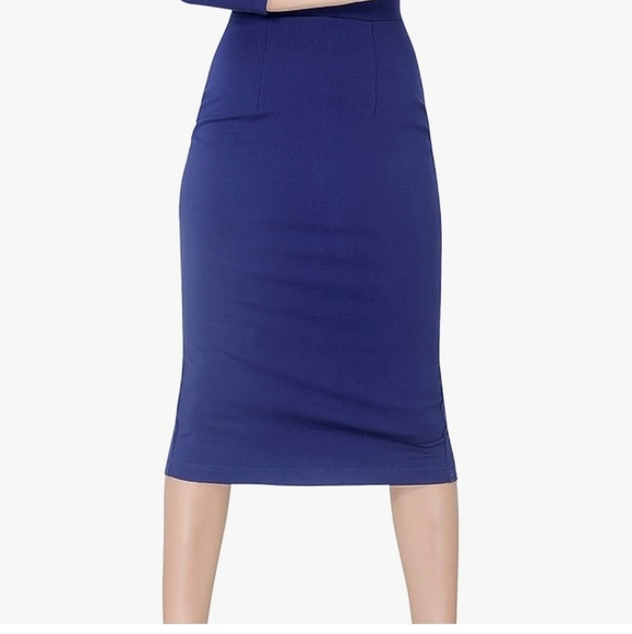 Marycrafts Square Neck Midi Sheath Dress - Picture 3 of 6